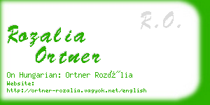 rozalia ortner business card